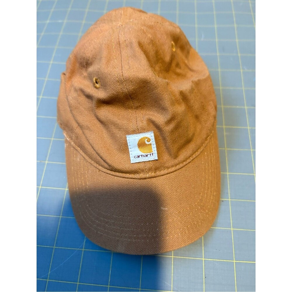 Carhartt Kids Tan Brown Canvas Cap with Logo Patch